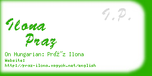 ilona praz business card